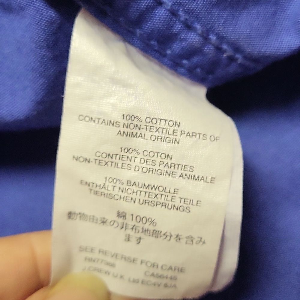 ‎J Crew Blue Cotton Utility Jacket Size XSmall - Picture 13 of 13